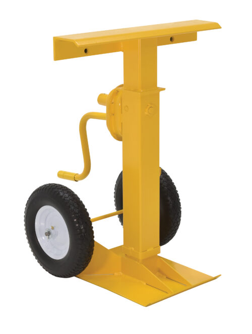Vestil Steel Stabilizing Jack with Solid Foam Wheels 50000 Lb. Capacity Yellow CJ-BEAM-SN