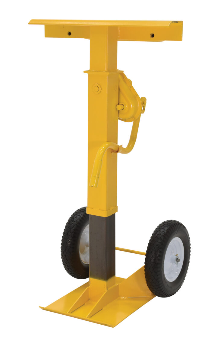 Vestil Steel Stabilizing Jack with Solid Foam Wheels 50000 Lb. Capacity Yellow CJ-BEAM-SN - Image 2