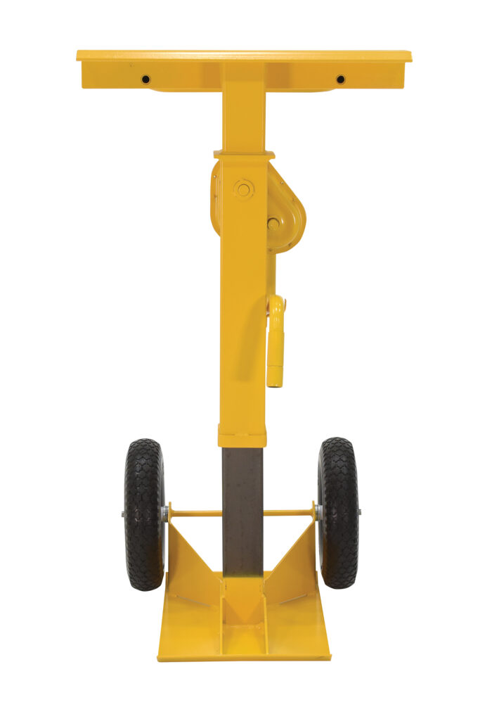 Vestil Steel Stabilizing Jack with Solid Foam Wheels 50000 Lb. Capacity Yellow CJ-BEAM-SN - Image 3