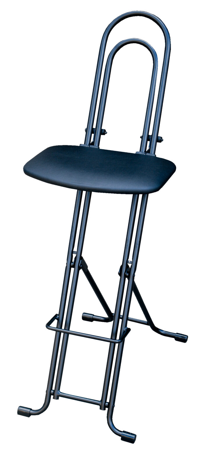 Vestil Steel Height Ergonomic Worker Chairs 18.5 In. to 35 In. 220 Lb. Capacity Black CPRO-800LP - Image 2