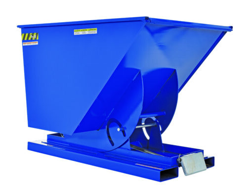 Vestil Steel Light Duty Self Dumping Hopper 1 Cubic Yard 2000 Lb. Capacity Blue D-100-LD