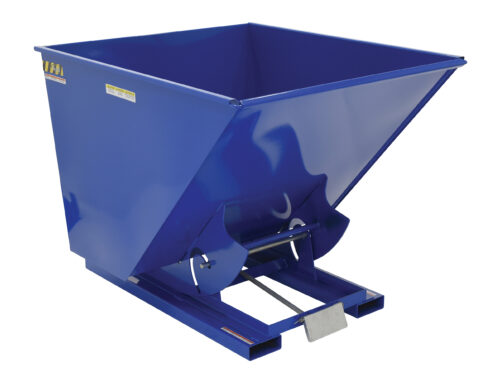 Vestil Steel Heavy Duty Self Dumping Hopper 2 Cubic Yard 6000 Lb. Capacity Blue D-200-HD