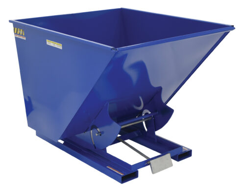 Vestil Steel Light Duty Self Dumping Hopper 2 Cubic Yard 2000 Lb. Capacity Blue D-200-LD