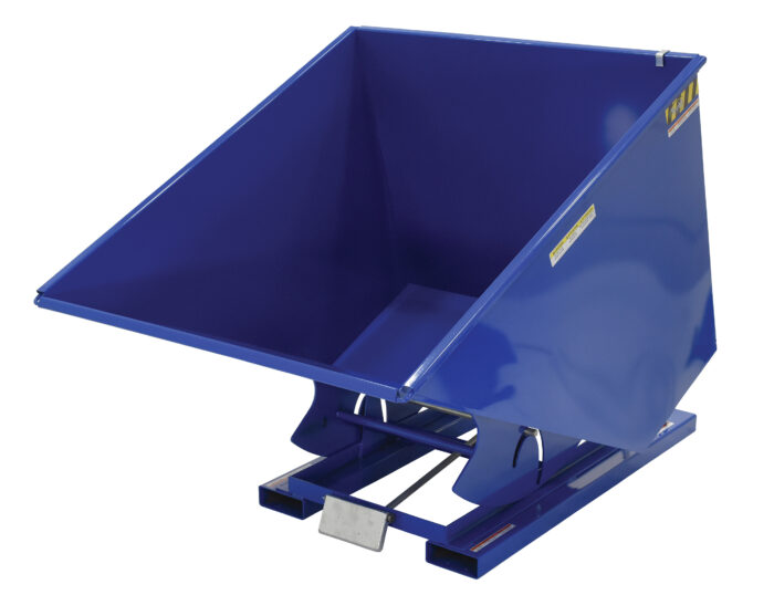 Vestil Steel Medium Duty Self Dumping Hopper 2 Cubic Yard 4000 Lb. Capacity Blue D-200-MD - Image 2