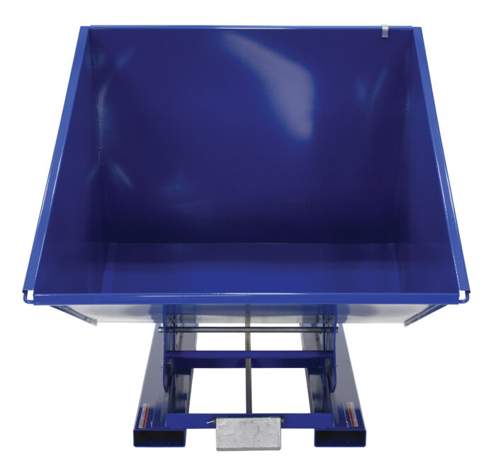 Vestil Steel Medium Duty Self Dumping Hopper 2 Cubic Yard 4000 Lb. Capacity Blue D-200-MD - Image 3