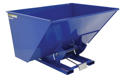 Vestil Steel Heavy Duty Self Dumping Hopper 3 Cubic Yard 6000 Lb. Capacity Blue D-300-HD