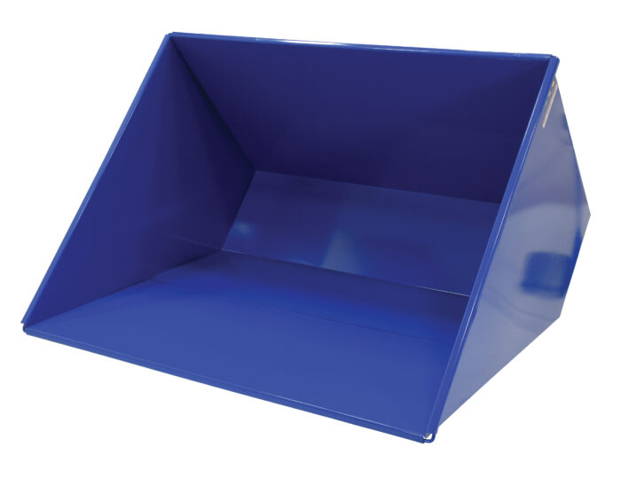 Vestil Steel Heavy Duty Self Dumping Hopper 3 Cubic Yard 6000 Lb. Capacity Blue D-300-HD - Image 2