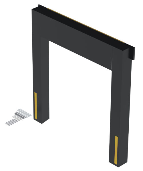 Vestil Nylon (Vinyl) Dock Seal 12 In. 8 Ft. x 9 Ft. Black D-350-12