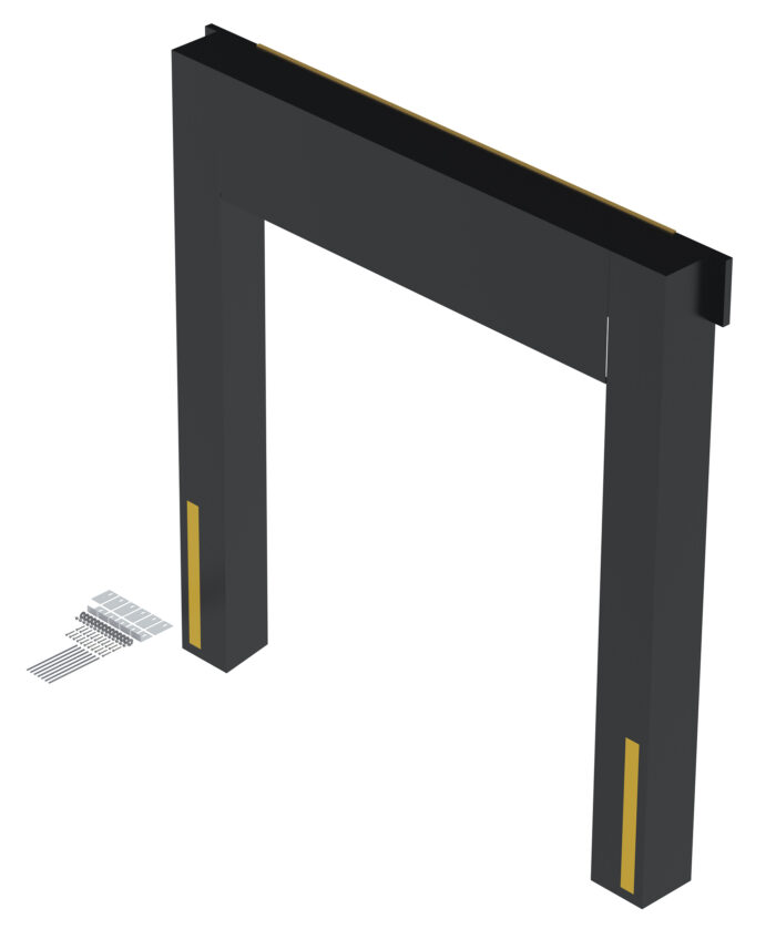 Vestil Nylon (Vinyl) Dock Seal 12 In. 8 Ft. x 9 Ft. Black D-350-12