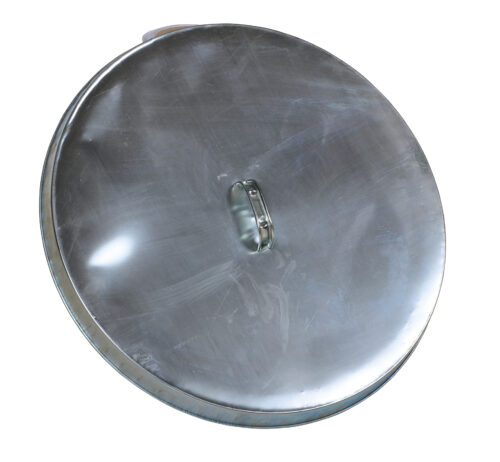 Vestil Galvanized Open Head Drum Cover with Handle 24-1/2 In. Inside Diameter Silver DC-245-H