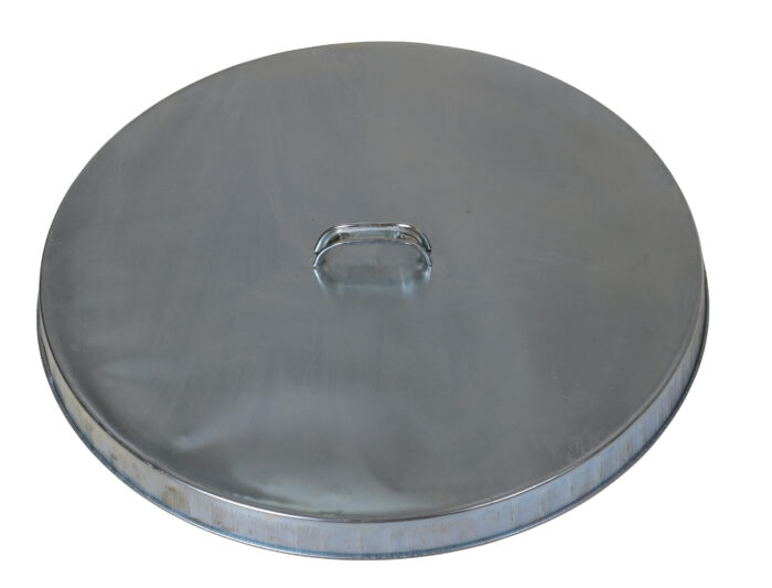 Vestil Galvanized Open Head Drum Cover with Handle 24-1/2 In. Inside Diameter Silver DC-245-H - Image 3