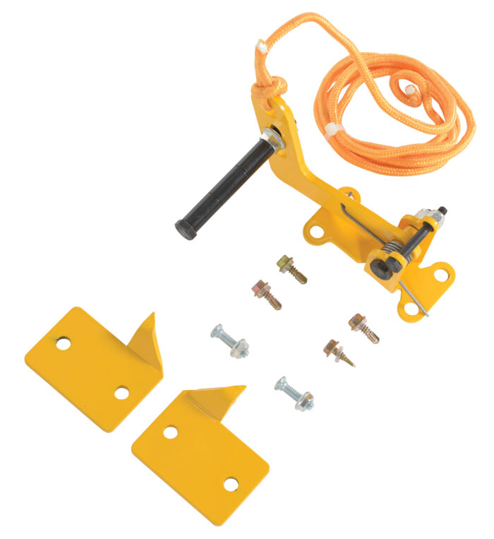 Vestil Steel Automatic Overhead Door Lock 5 In. x 6-1/2 In. x 3-15/16 In. Yellow DR-LOCK - Image 2