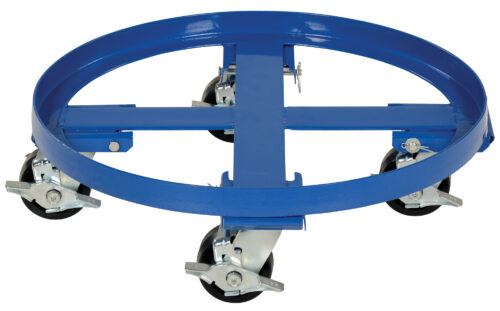 Vestil Steel Heavy Duty Mobile Drum Dolly 24-1/2 In. x 24-1/2 In. x 8 In. 2000 Lb. Capacity Blue DRUM-HD