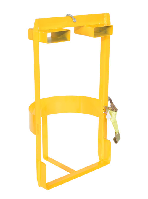 Vestil Steel Overhead Drum Lifter 19-3/4 In x 28-5/8 In x 49-1/2 In 1000 Lb. Capacity Yellow DRUM-LUG