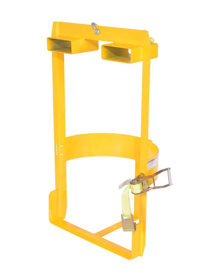 Vestil Steel Overhead Drum Lifter 19-3/4 In x 28-5/8 In x 49-1/2 In 1000 Lb. Capacity Yellow DRUM-LUG - Image 2