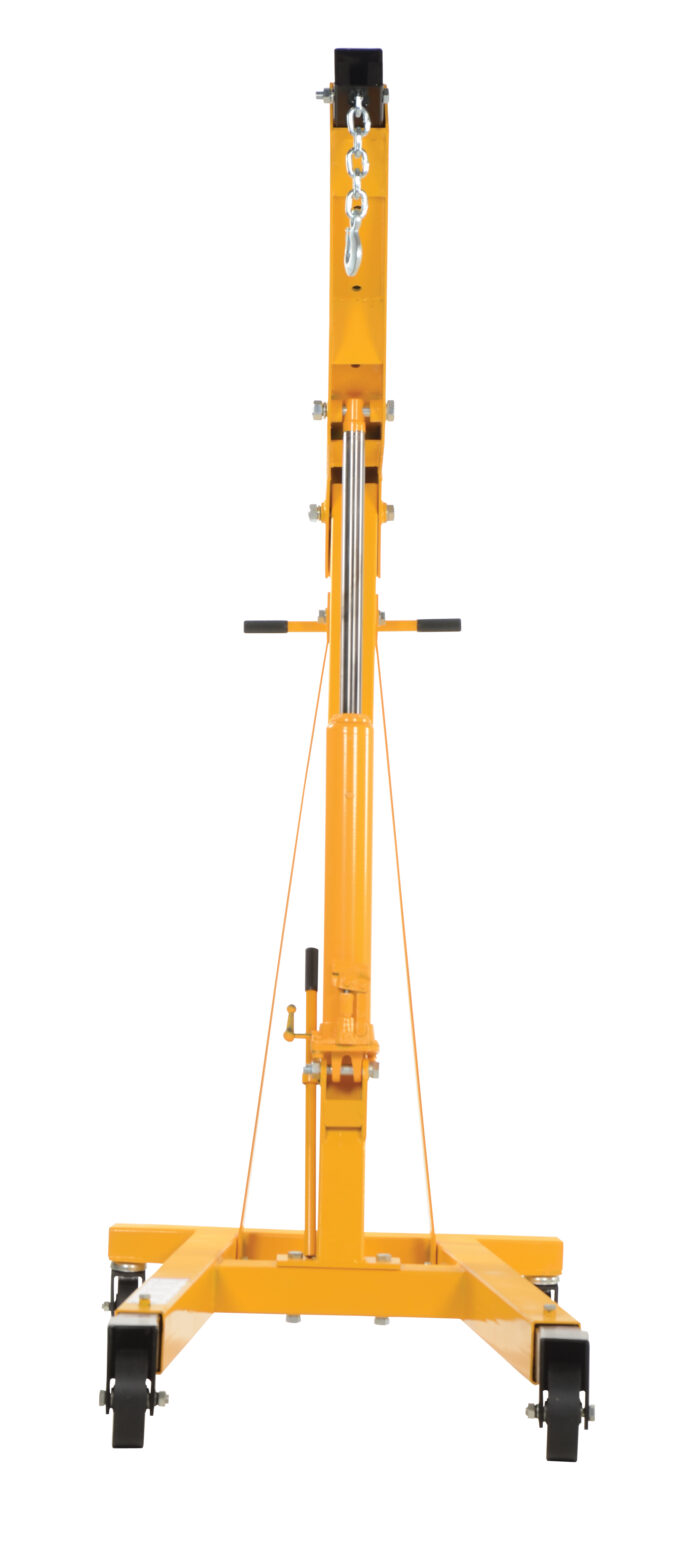 Vestil Steel Shop Crane Engine Hoist with Telescopic Legs 6000 Lb. Capacity Yellow EHN-60-T - Image 3