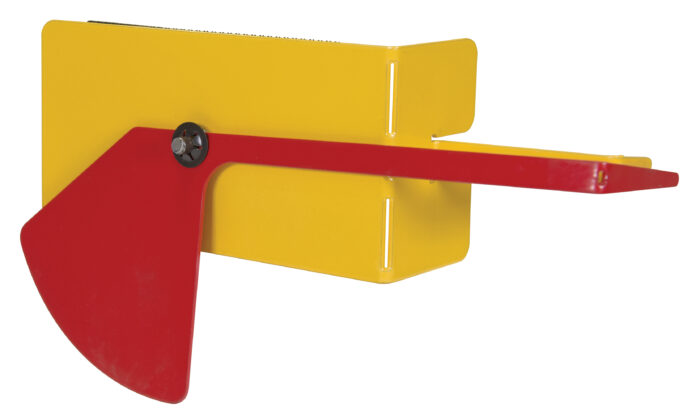 Vestil Steel Fork Truck Level 9-1/4 In. x 2-5/8 In. x 5-1/16 In. Yellow/Red FRK-LVL - Image 2
