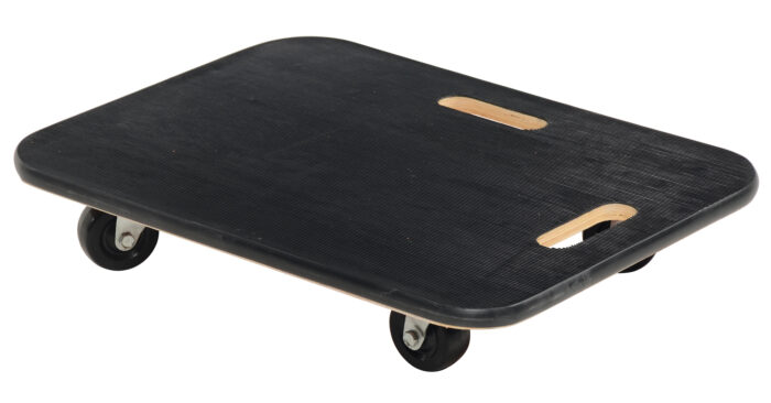 Vestil Fiber Wood Dolly with Rubber Casters 45 In. x 45 In. x 39 In. 18 In. x 24 In. 800 Lb. Capacity Black FWD-1824-3R - Image 2