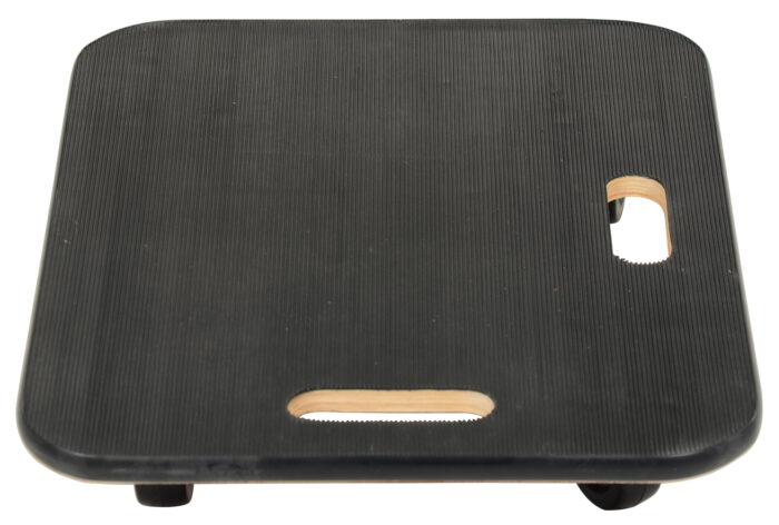 Vestil Fiber Wood Dolly with Rubber Casters 45 In. x 45 In. x 39 In. 18 In. x 24 In. 800 Lb. Capacity Black FWD-1824-3R - Image 3