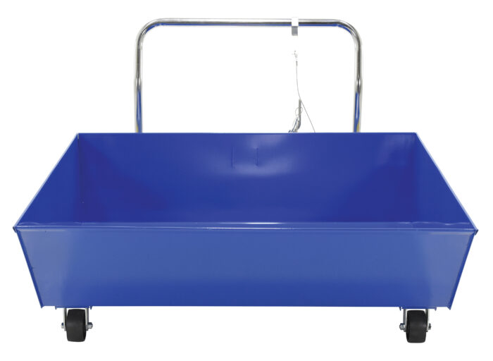 Vestil Steel Low Profile Parts Hopper 1/2 Cubic Yd. 2000 Lb. Capacity Blue HOP-LP - Image 3