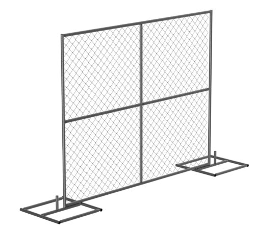 Vestil Steel Construction Barrier System Silver HRAIL-9072