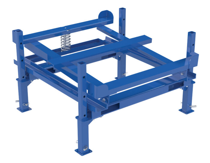 Vestil Steel Intermediate Bulk Container Tilt Stand with Fork Pockets and Adjustable Legs 48-1/2 In. x 49-1/2 In. 4400 Lb. Capacity Blue IBC-TLT-FPL - Image 2