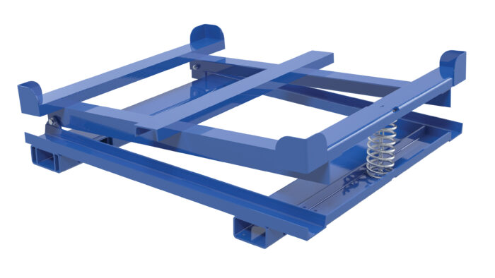 Vestil Steel Intermediate Bulk Container Tilt Stand with Fork Pockets 48-1/2 In. x 15-1/4 In. 4400 Lb. Capacity Blue IBC-TLT-FP - Image 2