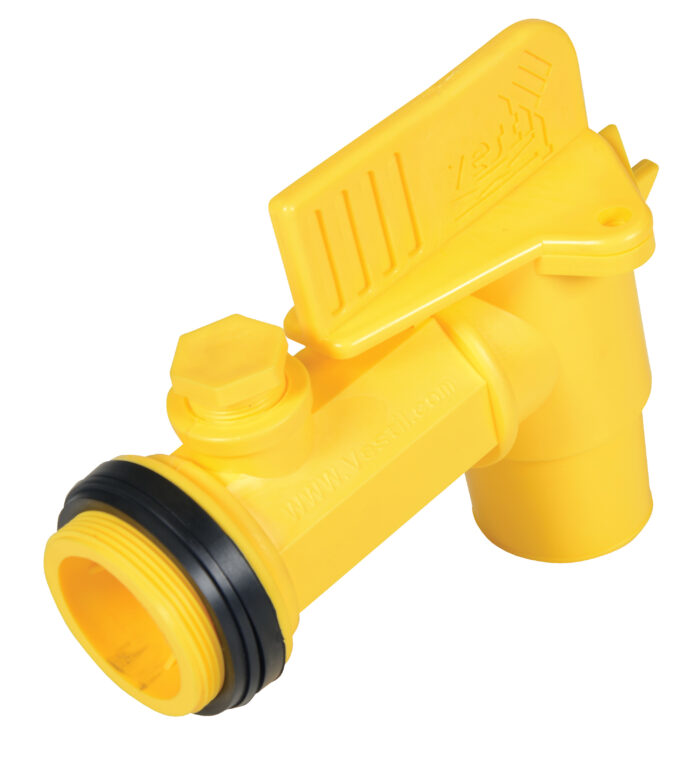 Vestil Polyethylene Bung Jumbo Manual Drum Faucet 2 In. Yellow JDFT - Image 2