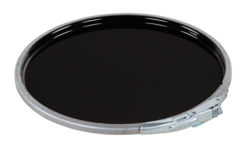 Vestil Steel Unrated Lever Lock Lid 5 Gallon Black LID-STL-LL-UN