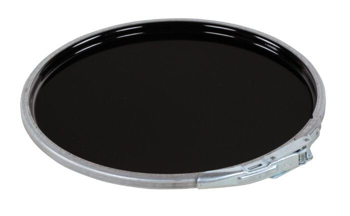Vestil Steel Unrated Lever Lock Lid 5 Gallon Black LID-STL-LL-UN