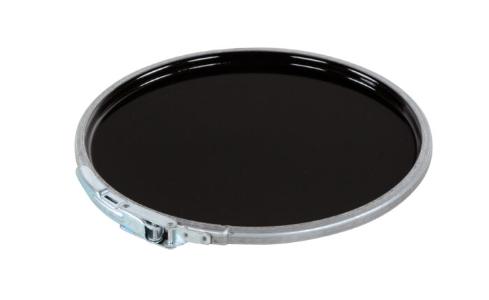 Vestil Steel Unrated Lever Lock Lid 5 Gallon Black LID-STL-LL-UN - Image 2