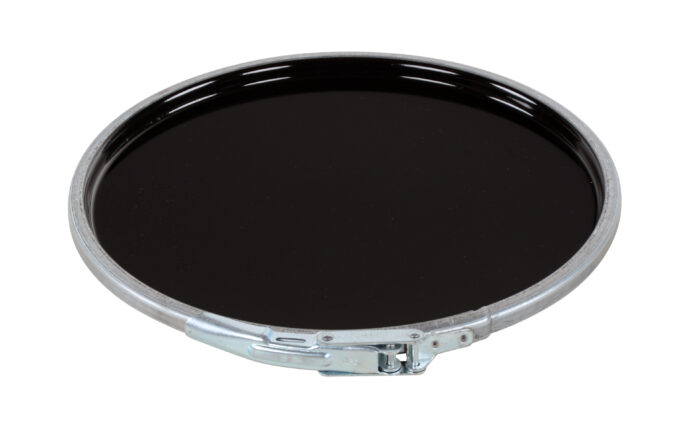 Vestil Steel Unrated Lever Lock Lid 5 Gallon Black LID-STL-LL-UN - Image 3