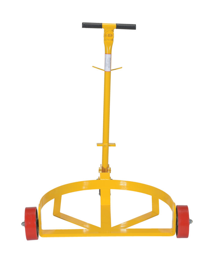 Vestil Steel Low Profile Drum Dolly with Poly On Steel Casters 21-5/8 In. x 31-5/8 In. x 37-5/8 In. 1200 Lb. Capacity Yellow LO-DC-PU - Image 3