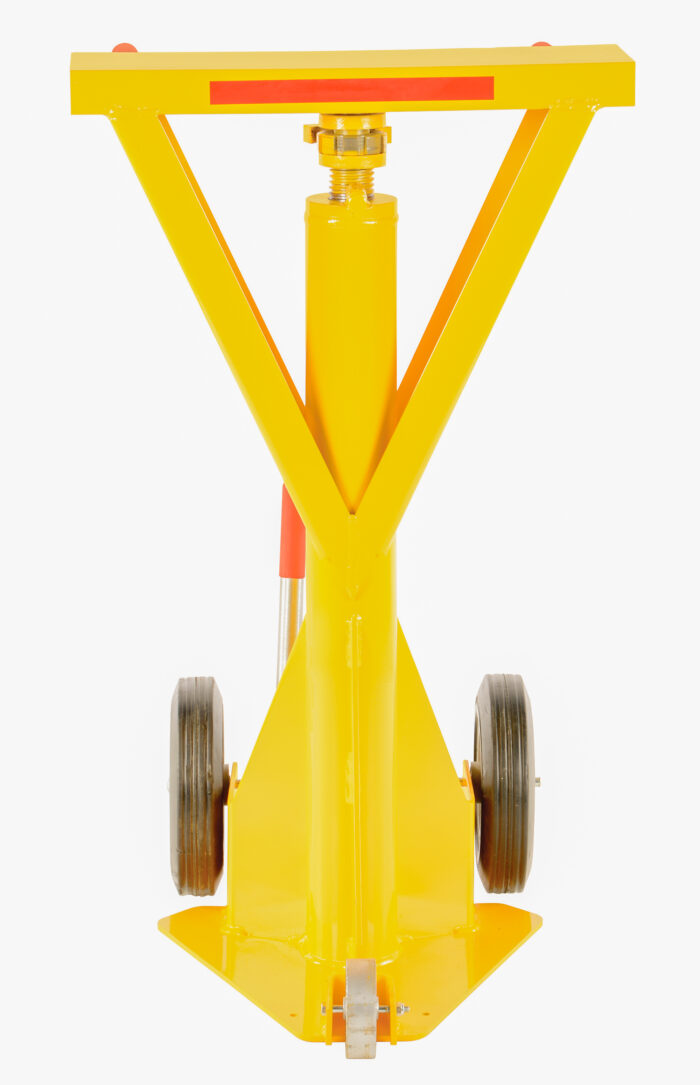 Vestil Steel Beam Trailer Stabilizing Ratchet Jack 26-11/16 In. x 23-3/4 In. x 40 In. 40,000 Lb. Capacity Yellow LO-J-BEAM - Image 3