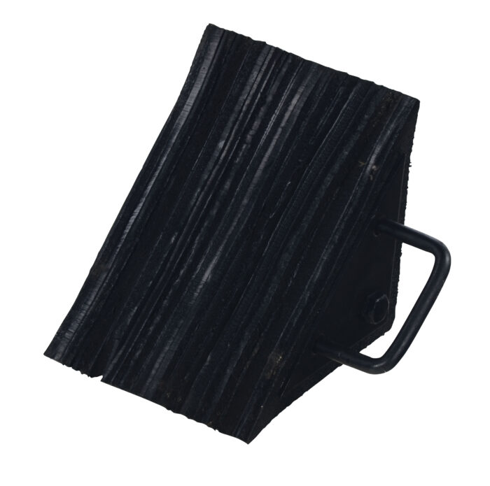 Vestil Laminated Rubber Wheel Chock 8 In. x 10-5/16 In. x 8 In. Black LWC-15 - Image 2