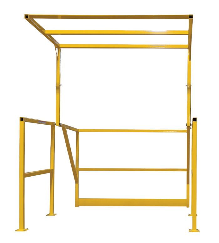 Vestil Steel Mezzanine Safety Gate 79-5/16 In. x 68-1/2 In. x 80-1/16 In. Yellow MEZZ-200 - Image 3