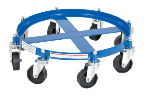 Vestil Steel Oct Drum Dolly 27-1/16 In. x 27-1/16 In. x 7-7/8 In. 55 Gallon 2000 Lb. Capacity Blue OCTO-55-CI