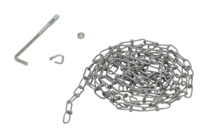 Vestil Carbon Steel Double Loop Coil Chain with Hanger 15 Ft. Length Gray OH-15 - Image 2