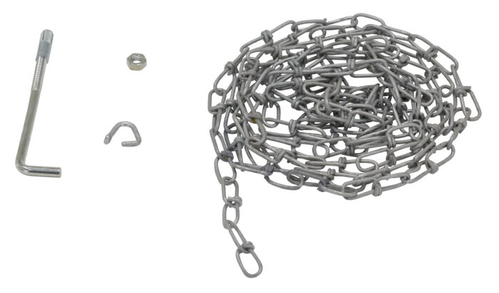 Vestil Carbon Steel Double Loop Coil Chain with Hanger 15 Ft. Length Gray OH-15 - Image 3