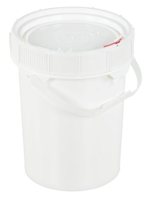 Vestil High Density Polyethylene Screw Top Pail and Lid 12-5/8 In. x 12-5/8 In. x 16-1/16 In. 5 Gallon White PAIL-SCR-5-W