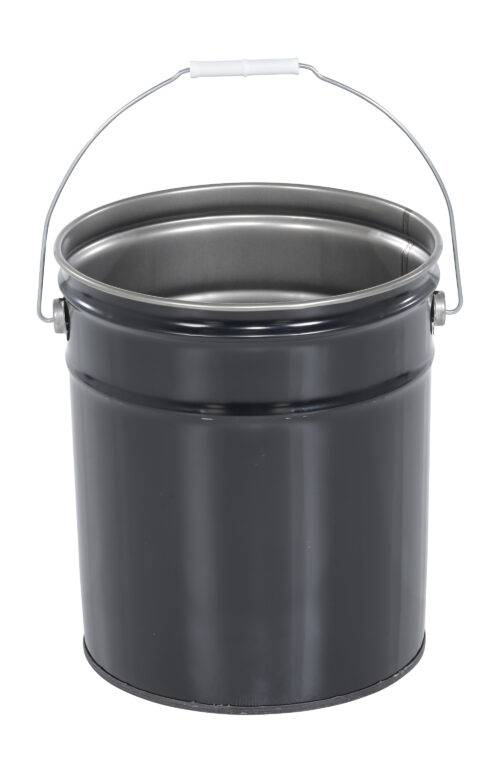 Vestil Steel UN Rated Pail 11-3/4 In. x 11-3/4 In. x 13-3/8 In. 5 Gallon Black PAIL-STL-RI-UN