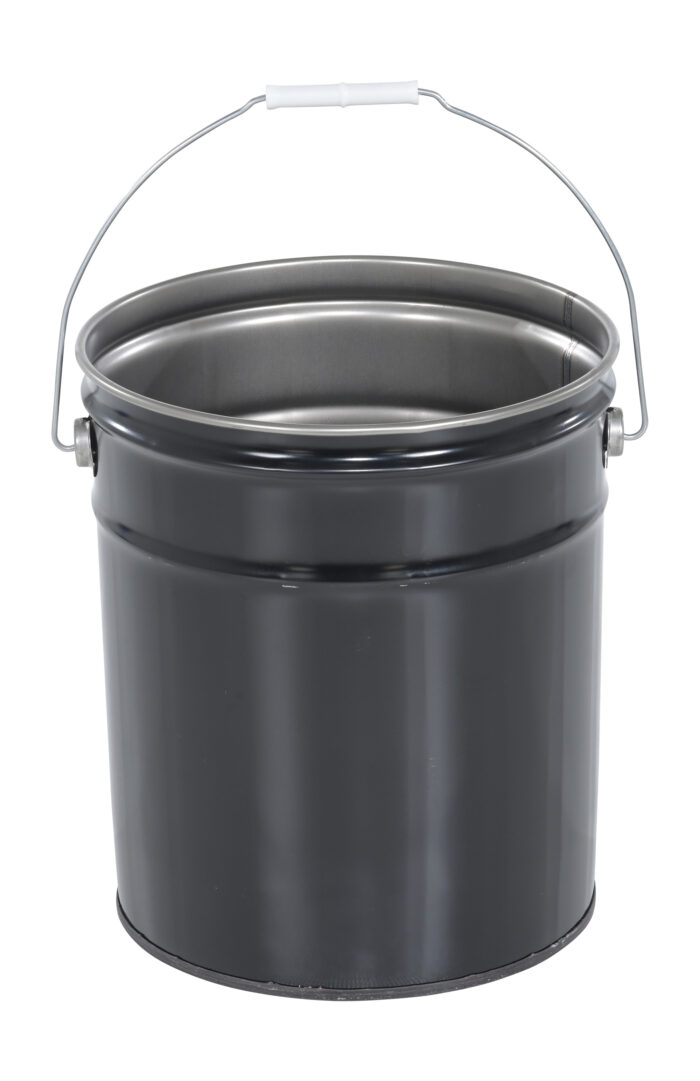 Vestil Steel UN Rated Pail 11-3/4 In. x 11-3/4 In. x 13-3/8 In. 5 Gallon Black PAIL-STL-RI-UN