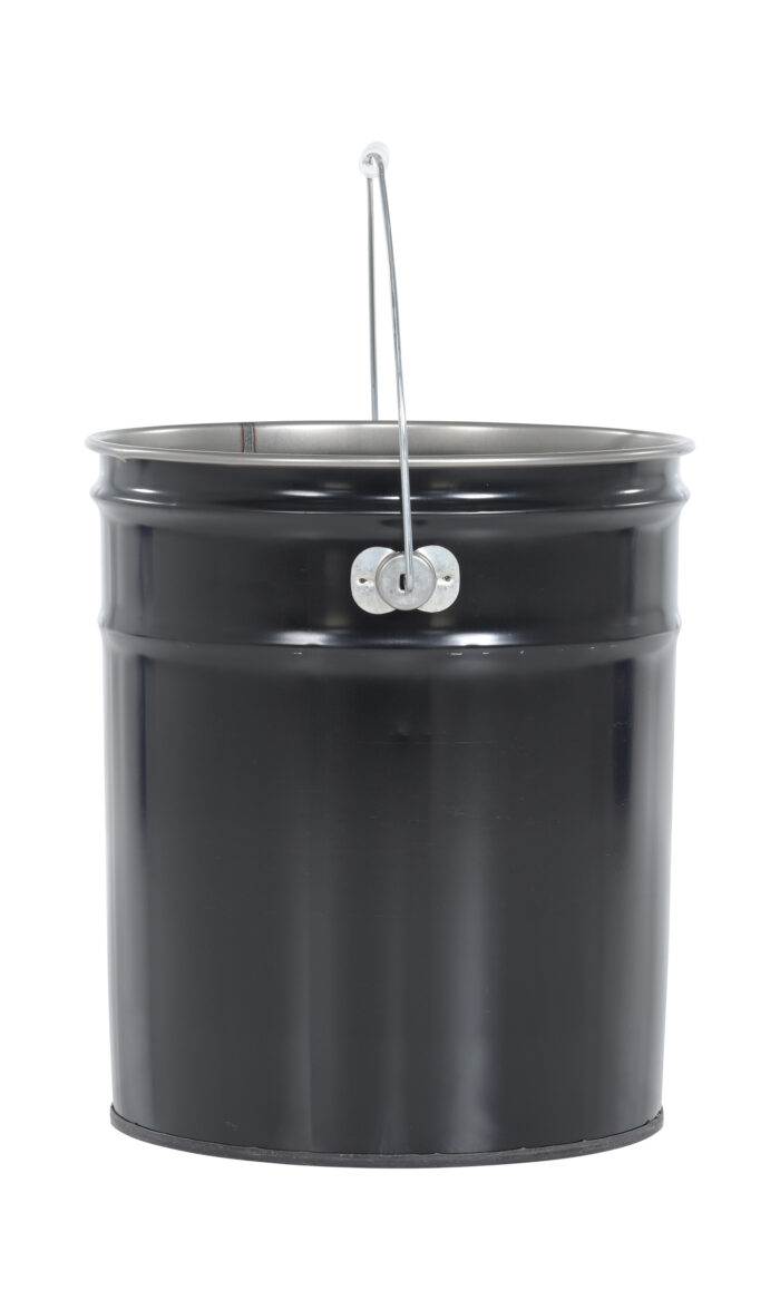 Vestil Steel UN Rated Pail 11-3/4 In. x 11-3/4 In. x 13-3/8 In. 5 Gallon Black PAIL-STL-RI-UN - Image 2