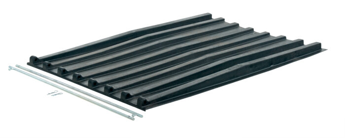 Vestil Polyethylene Heavy Duty D Style Hopper Lid (Use with 1 Cubic Yard Hoppers) Black PLID-D-100 - Image 2