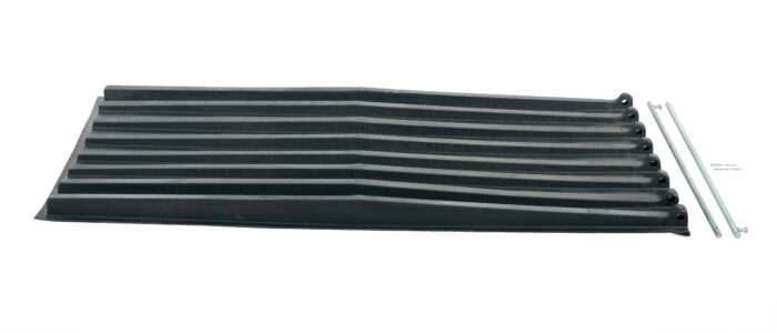 Vestil Polyethylene Heavy Duty D Style Hopper Lid (Use with 1 Cubic Yard Hoppers) Black PLID-D-100 - Image 3