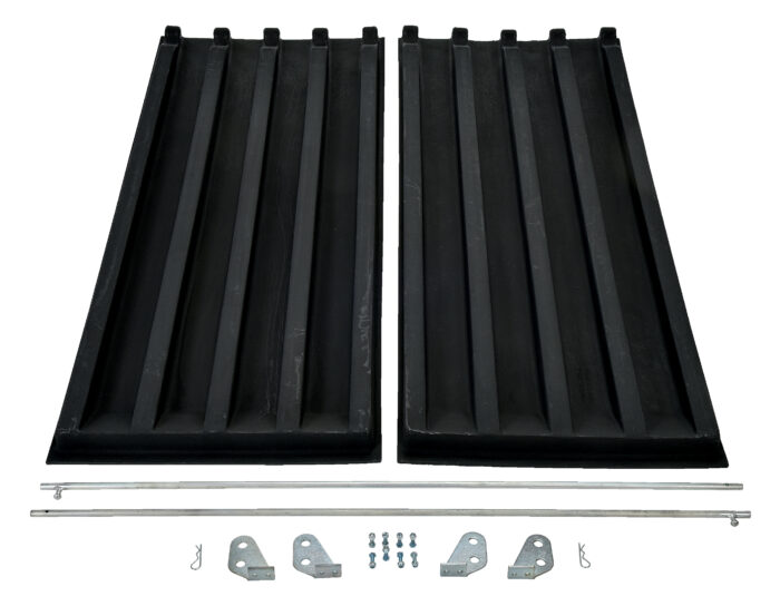 Vestil Polyethylene Heavy Duty D Style Hopper Lid (Use with 2 Cubic Yard Hoppers) Black PLID-D-200 - Image 3