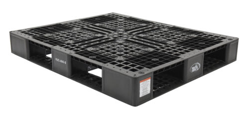 Vestil High Density Polyethylene Pallet 39-1/2 In. x 47-3/8 In. x 6 In. 8000 Lb. Capacity Black PLP2-4840-BLACK