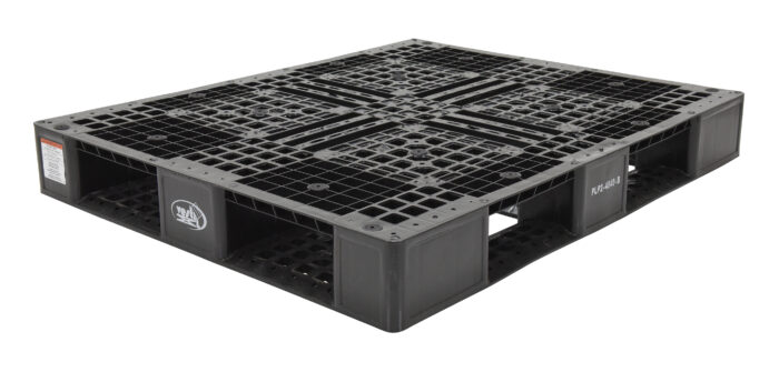 Vestil High Density Polyethylene Pallet 39-1/2 In. x 47-3/8 In. x 6 In. 8000 Lb. Capacity Black PLP2-4840-BLACK - Image 2