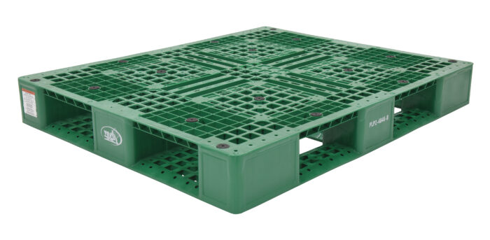 Vestil High Density Polyethylene Pallet 39-1/2 In. x 47-3/8 In. x 6 In. 8000 Lb. Capacity Green PLP2-4840-GREEN - Image 2