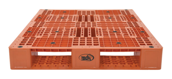 Vestil High Density Polyethylene Pallet 39-1/2 In. x 47-3/8 In. x 6 In. 8000 Lb. Capacity Orange PLP2-4840-ORANGE - Image 3